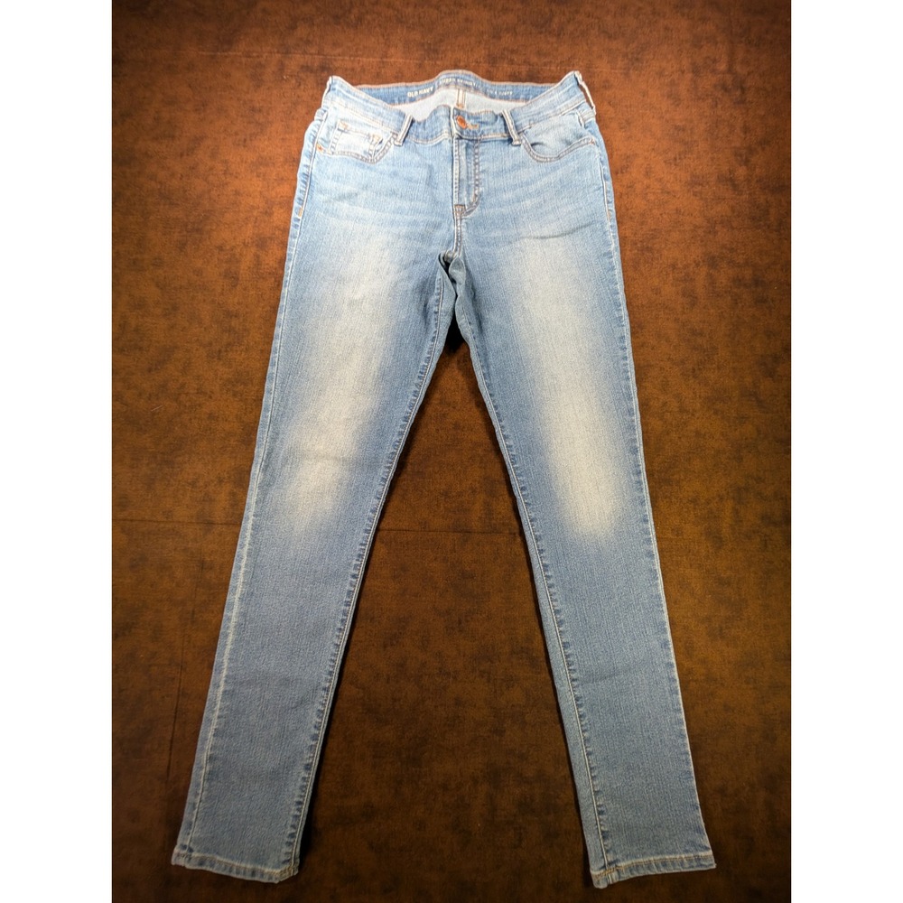 Old Navy Womens Super Skinny Mid-Rise Medium Wash‎ Stretch Jeans Blue Size 6